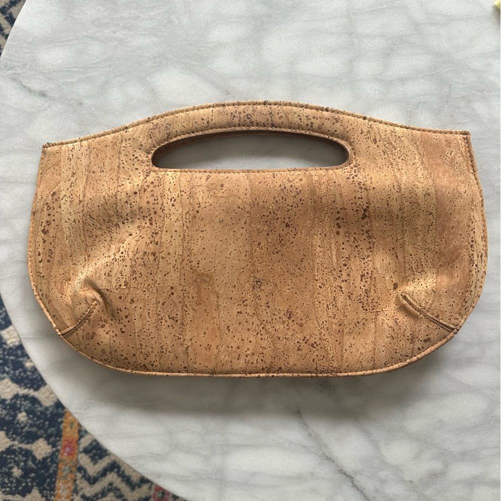Stylish Tan Cork Clutch